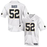 Notre Dame Fighting Irish Men's Bo Bauer #52 White Under Armour Authentic Stitched Big & Tall College NCAA Football Jersey WJL2499RG